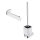 NIMCO NK lot-94KN-26 - Brosse de toilette à fixation murale et porte-papier hygiénique NIKAU blanc/chrome brillant