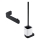NIMCO NKC lot-94KN-90 - Brosse de toilette à fixation murale et porte-papier hygiénique NIKAU blanc/mat noir