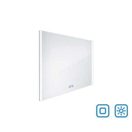NIMCO ZP 11003VX - Miroir de salle de bains rétroéclairé LED à intensité variable, 21 W, 230 V, 3000–6500 K, 70 × 80 cm, IP44