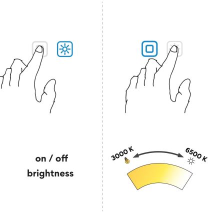 NIMCO ZP 11003VX - Miroir de salle de bains rétroéclairé LED à intensité variable, 21 W, 230 V, 3000–6500 K, 70 × 80 cm, IP44