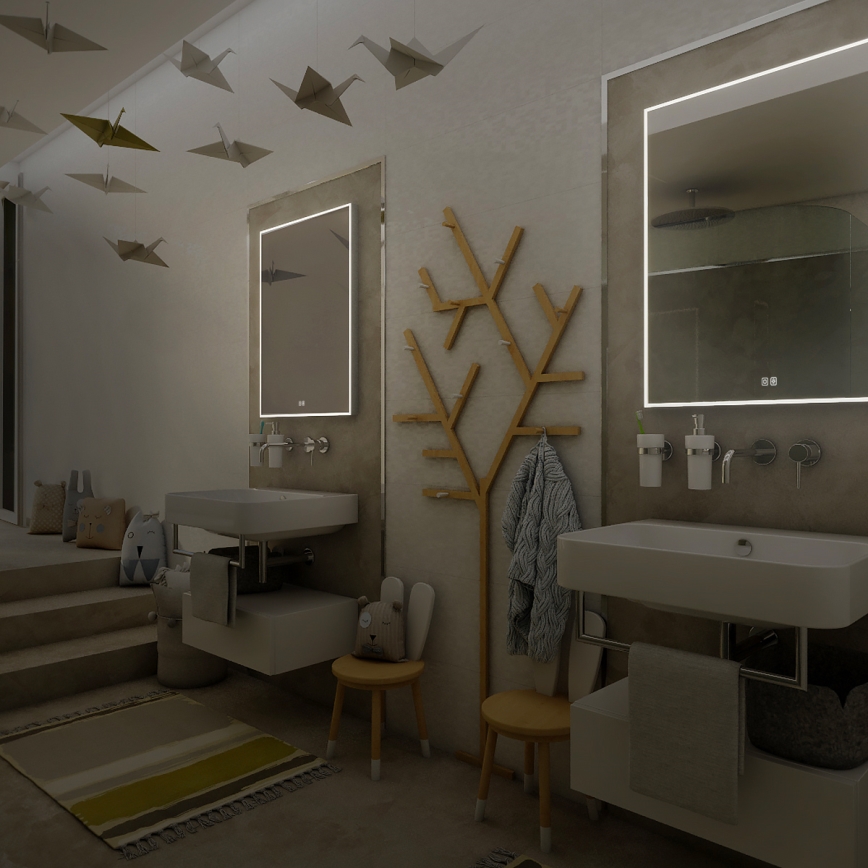 NIMCO ZP 13002VX - Miroir rétroéclairé dimmable pour salle de bains LED/41W/230V 3000-6500K 80x60 cm IP44