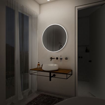 NIMCO ZP 26000R - Miroir de salle de bain rétro-éclairé LED/26W/230V 6500K d. 60 cm IP44