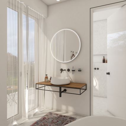 NIMCO ZP 26000R - Miroir de salle de bains rétroéclairé LED/26W/230V 6500K Ø 60 cm IP44