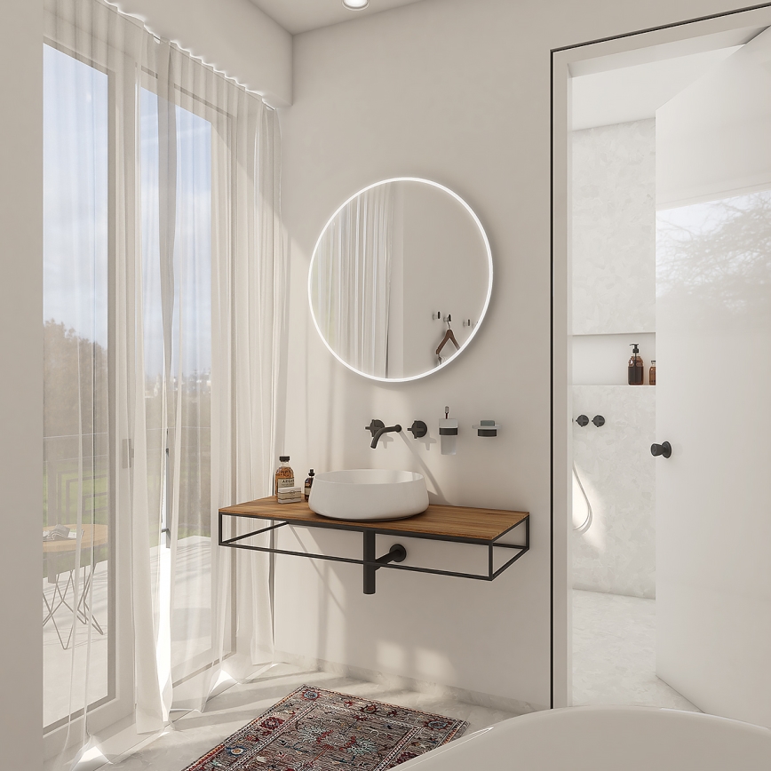 NIMCO ZP 26000R - Miroir de salle de bains rétroéclairé LED/26W/230V 6500K Ø 60 cm IP44