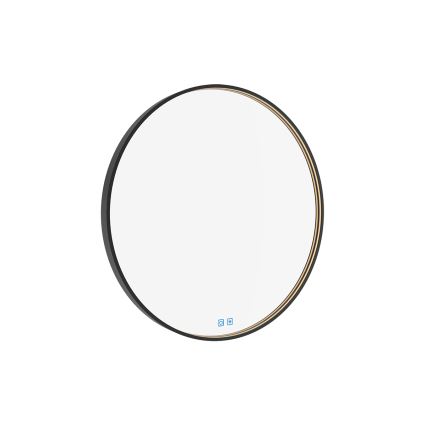 NIMCO ZPC 31001RVX-90 - Miroir rétro-éclairé à intensité variable salle de bain LED/22W/230V 3000-6500K d. 70 cm mat noir IP44