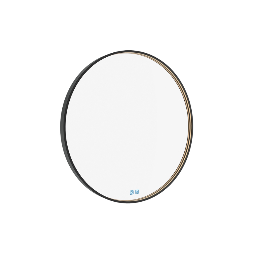NIMCO ZPC 31001RVX-90 - Miroir rétro-éclairé à intensité variable salle de bain LED/22W/230V 3000-6500K d. 70 cm mat noir IP44