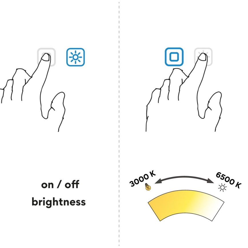 NIMCO ZPC 31001RVX-90 - Miroir LED rétroéclairé dimmable pour salle de bains LED/22W/230V 3000-6500K Ø 70 cm noir mat IP44