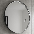 NIMCO ZPC 31002RVX-90 - Miroir rétroéclairé pour salle de bains à LED dimmable, 26 W, 230 V, 3000-6500 K, Ø 80 cm, noir mat, IP44