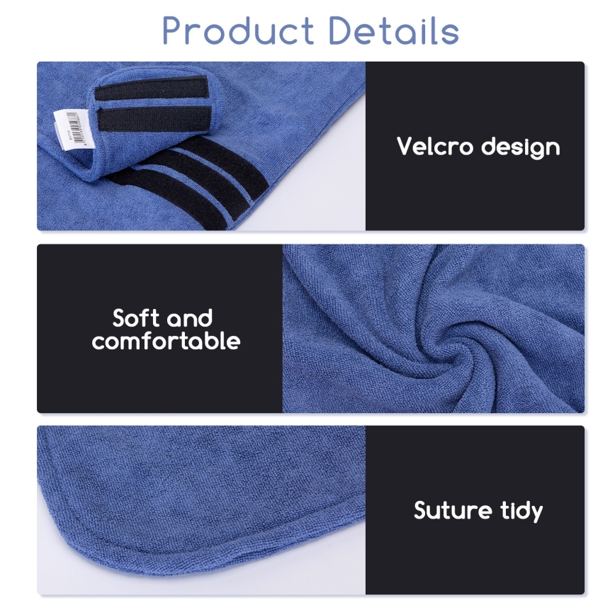 Nobleza - Peignoir pour chiens S bleu