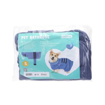 Nobleza - Peignoir pour chiens S bleu