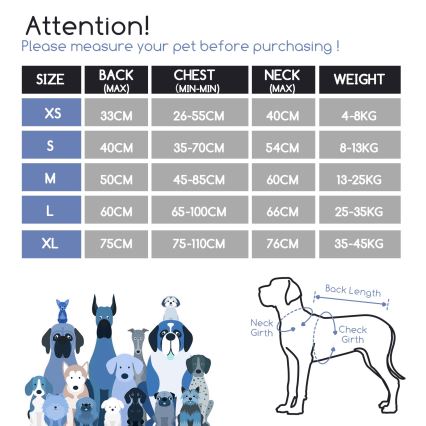 Nobleza - Peignoir pour chiens S bleu