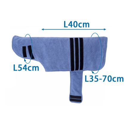 Nobleza - Peignoir pour chiens S bleu