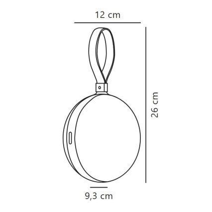 Nordlux - Luminaire d'extérieur portable à intensité variable BRING TO-GO LED/1W/3,7V IP54 1500 mAh noir