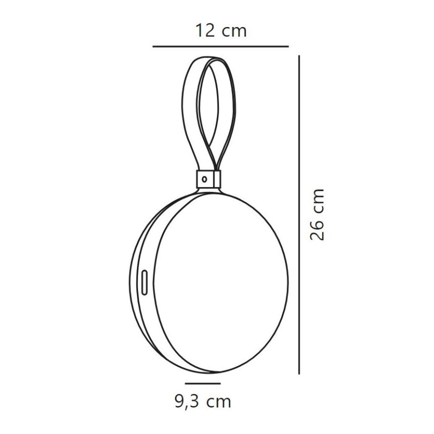 Nordlux - Luminaire d'extérieur portable à intensité variable BRING TO-GO LED/1W/3,7V IP54 1500 mAh noir