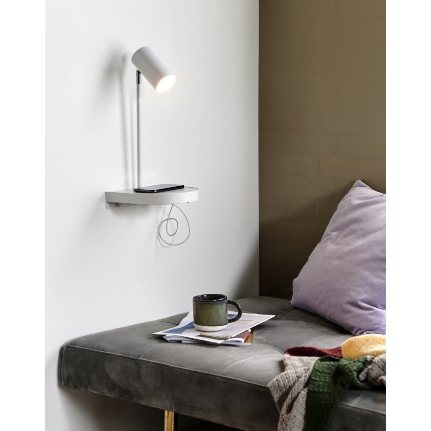 Nordlux - Applique murale avec tablette CODY 1xGU10/15W/230V blanche