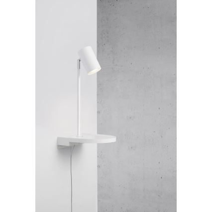 Nordlux - Applique murale avec tablette CODY 1xGU10/15W/230V blanche