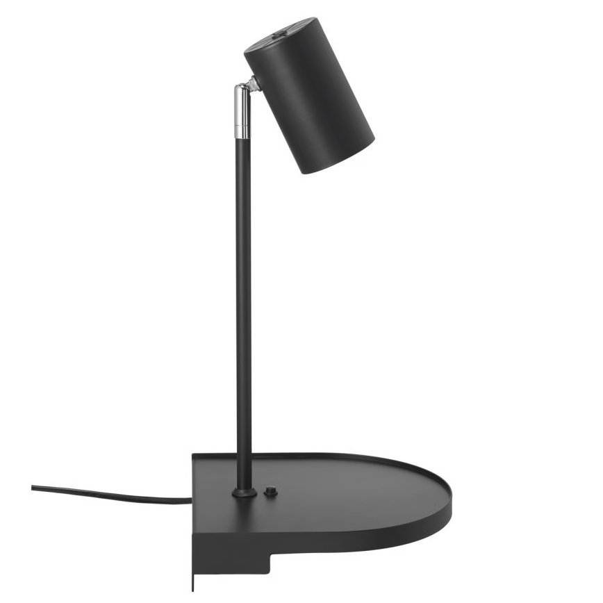 Nordlux - Applique murale avec tablette CODY 1xGU10/15W/230V noire