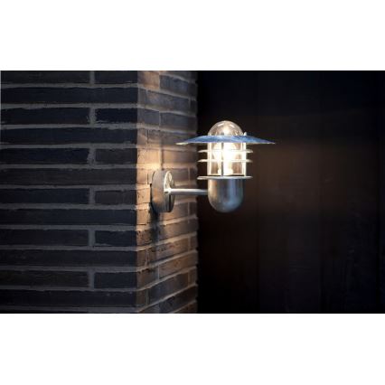 Nordlux - Applique murale d'extérieur AGGER 1xE27/60W/230V IP54 argentée