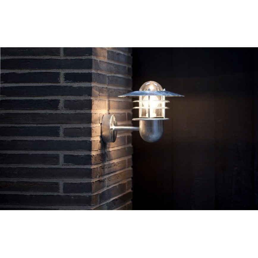 Nordlux - Applique murale d'extérieur AGGER 1xE27/60W/230V IP54 argentée