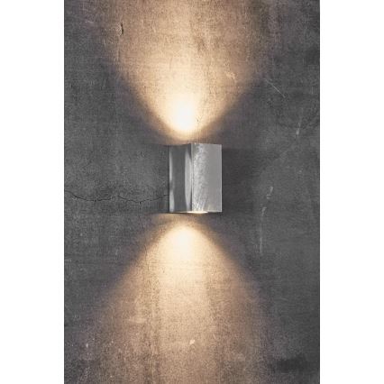 Nordlux - Applique murale d'extérieur CANTO 2xGU10/28W/230V IP44 argentée