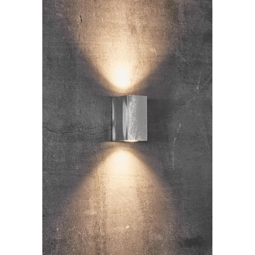 Nordlux - Applique murale d'extérieur CANTO 2xGU10/28W/230V IP44 argentée