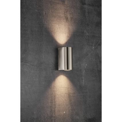 Nordlux - Applique murale d'extérieur CANTO 2xGU10/28W/230V IP44 inox