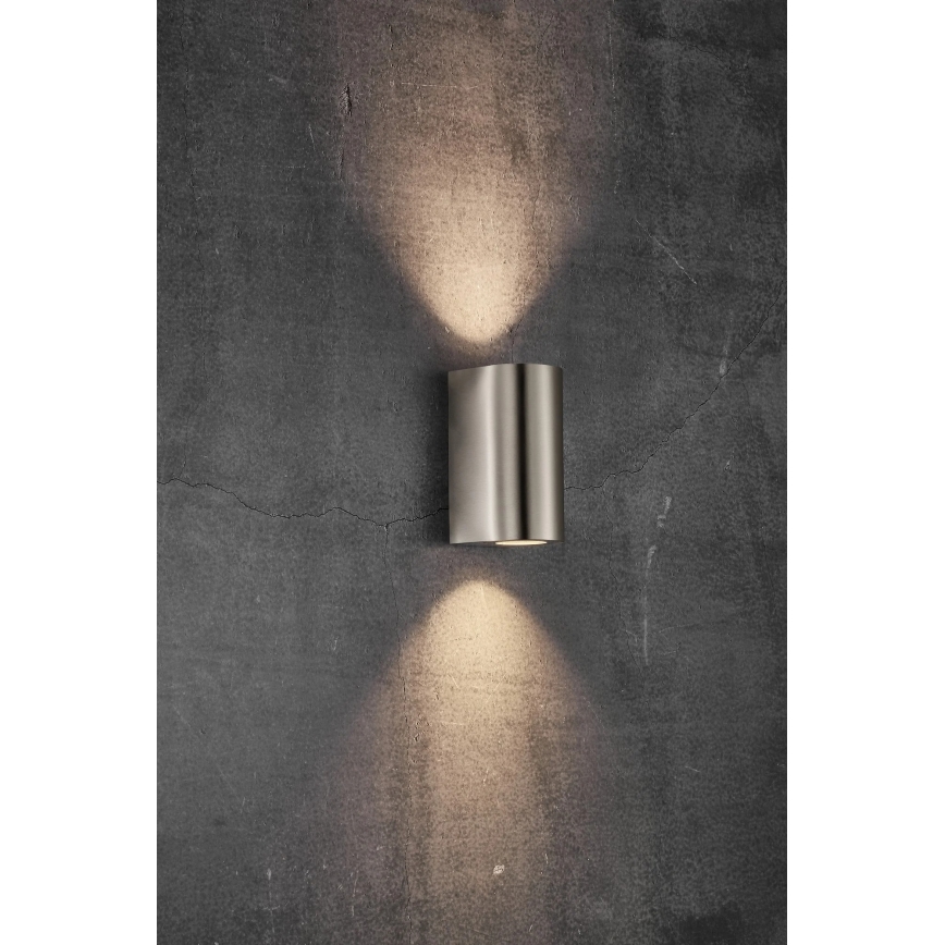 Nordlux - Applique murale d'extérieur CANTO 2xGU10/28W/230V IP44 inox