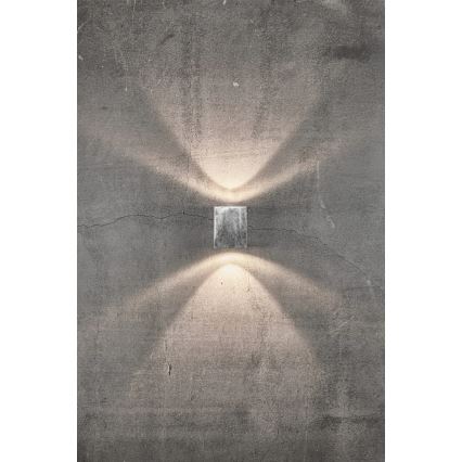 Nordlux - Applique murale d'extérieur LED CANTO 2xLED/6W/230V IP44 argentée