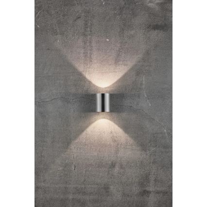 Nordlux - Applique murale d'extérieur LED CANTO 2xLED/6W/230V IP44 inox