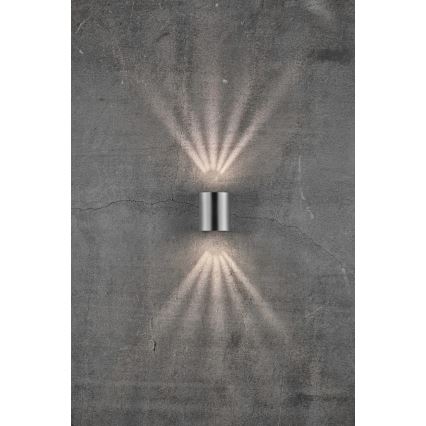 Nordlux - Applique murale d'extérieur LED CANTO 2xLED/6W/230V IP44 inox