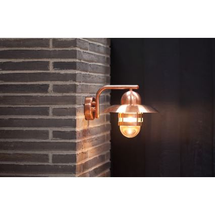 Nordlux - Applique murale d'extérieur NIBE 1xE27/60W/230V IP54 cuivrée