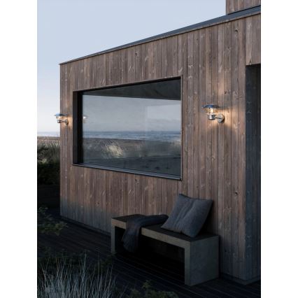 Nordlux - Applique murale d'extérieur VEJERS 1xE27/60W/230V IP54 argentée