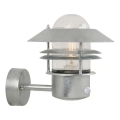 Nordlux - Applique murale extérieure avec détecteur BLOKHUS 1xE27/60W/230V IP54 argent