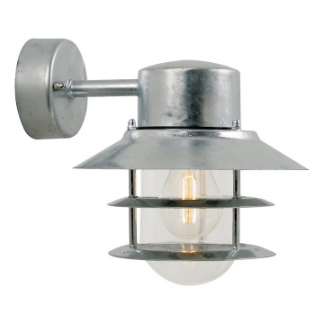 Nordlux - Applique murale extérieure BLOKHUS 1xE27/60W/230V IP54 argent