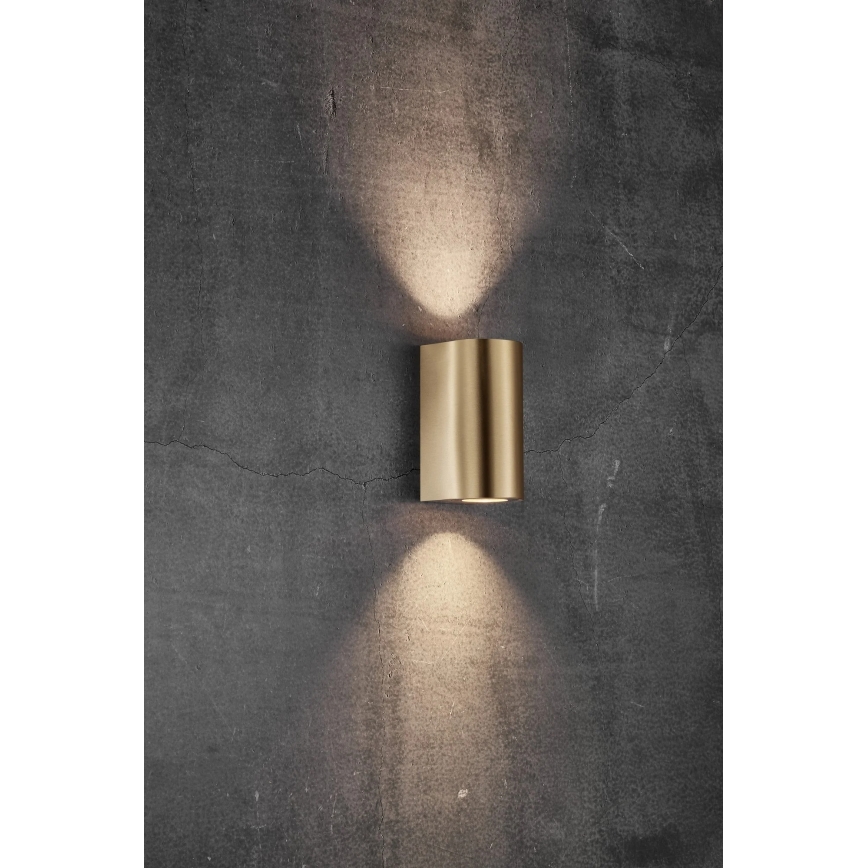 Nordlux - Applique murale extérieure CANTO 2xGU10/28W/230V IP44 laiton