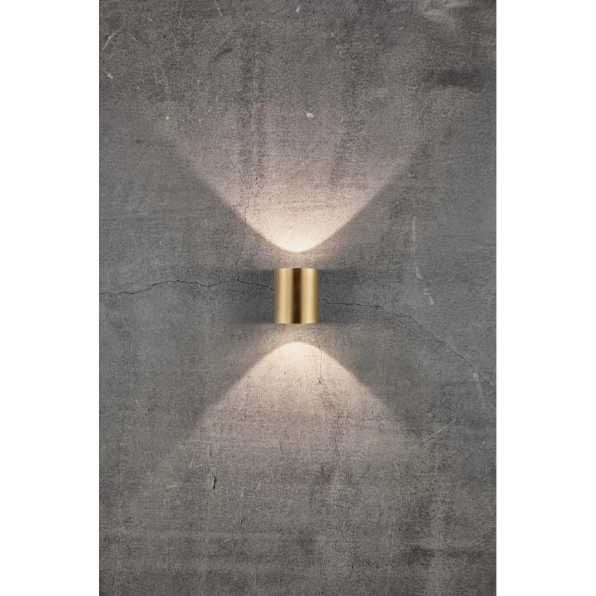 Nordlux - Applique murale extérieure LED CANTO 2xLED/5,5W/230V IP44 dorée