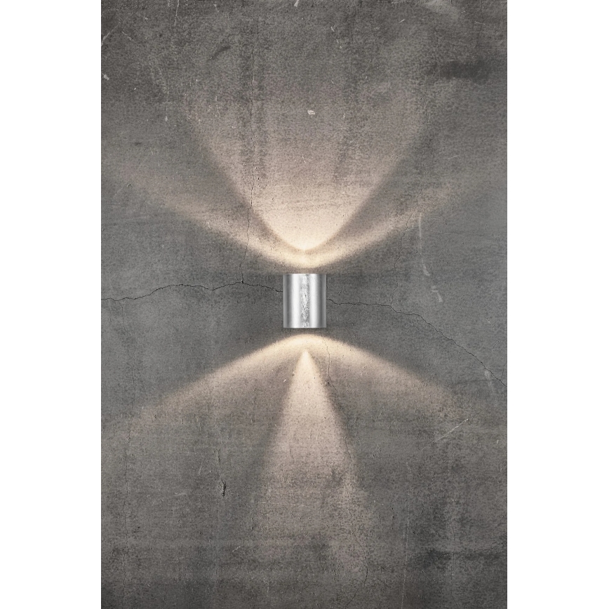 Nordlux - Applique murale extérieure LED CANTO 2xLED/6W/230V IP44 argentée