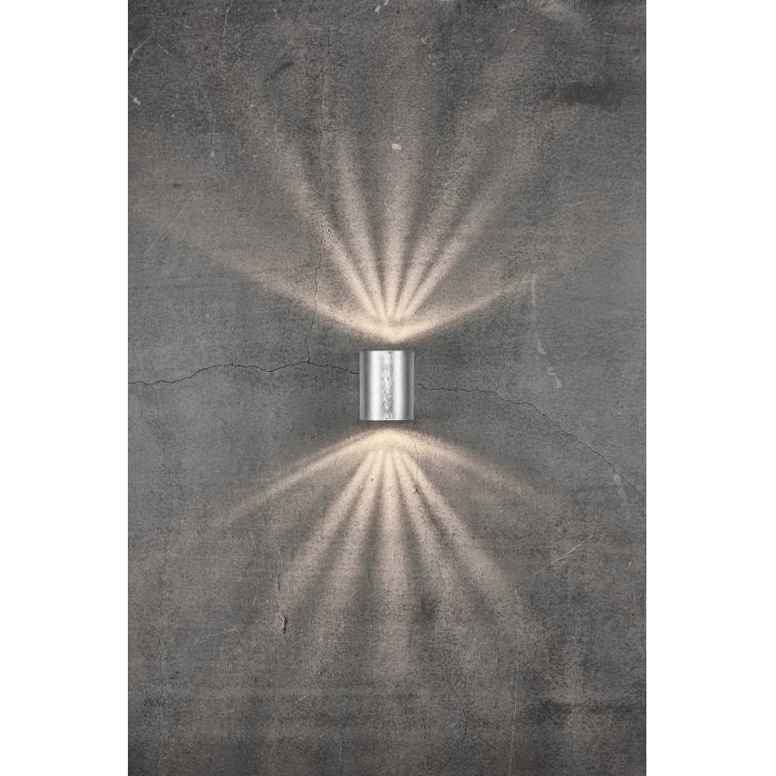 Nordlux - Applique murale extérieure LED CANTO 2xLED/6W/230V IP44 argentée