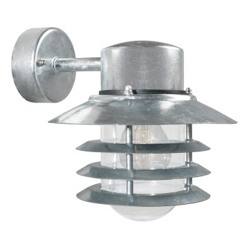 Nordlux - Applique murale extérieure VEJERS 1xE27/60W/230V IP54 argentée