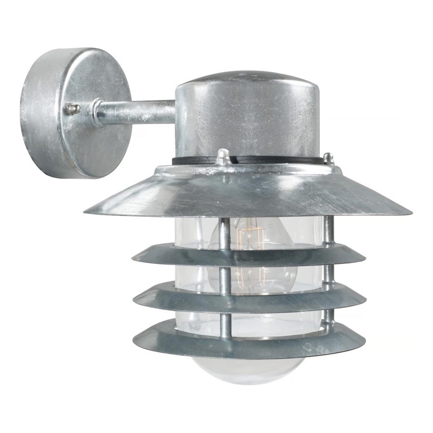 Nordlux - Applique murale extérieure VEJERS 1xE27/60W/230V IP54 argentée