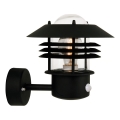 Nordlux - Applique murale extérieure VEJERS avec détecteur, 1xE27/60W/230V, IP54, argentée