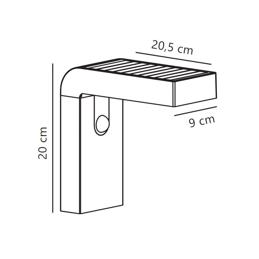 Nordlux - Applique murale solaire avec détecteur ALYA LED/5W/3,7V IP44 2200 mAh