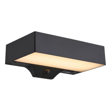 Nordlux - Applique murale solaire avec détecteur MONAY LED/5W/5V 3000K IP44 noir