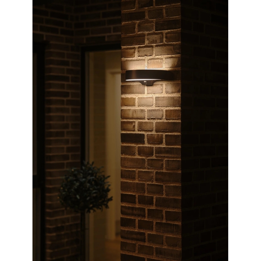 Nordlux - Applique murale solaire avec détecteur MONAY LED/5W/5V 3000K IP44 noir