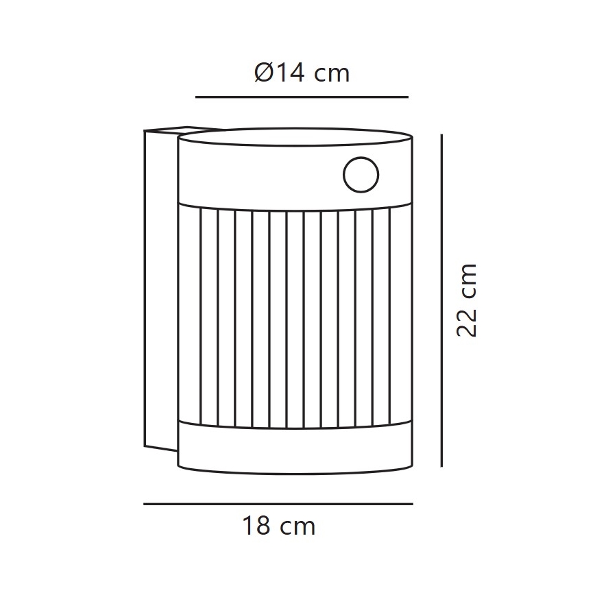 Nordlux - Applique murale solaire avec détecteur COUPAR LED/3,2W/5V 3000K IP44 noir