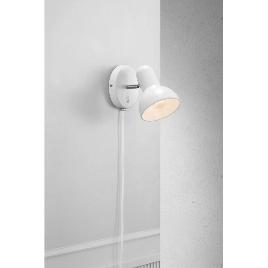 Nordlux - Applique murale TEXAS 1xE27/60W/230V blanche