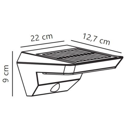 Nordlux - Applique solaire LED avec capteur AGENA LED/5W/3,7V IP44 2200 mAh