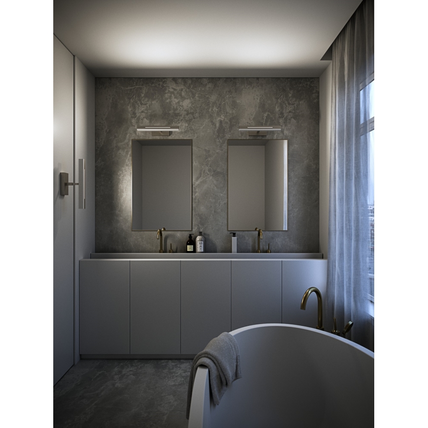 Nordlux - Eclairage de miroir salle de bain à intensité variable OTIS LED/14W/230V IP44 40 cm argent