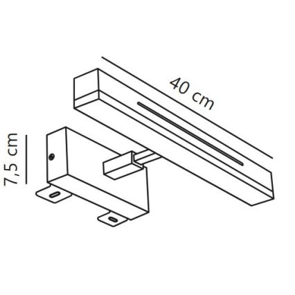 Nordlux - Eclairage de miroir salle de bain à intensité variable OTIS LED/14W/230V IP44 40 cm argent