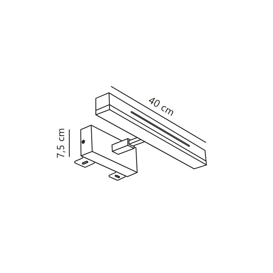 Nordlux - Eclairage de miroir salle de bain à intensité variable OTIS LED/14W/230V IP44 40 cm argent